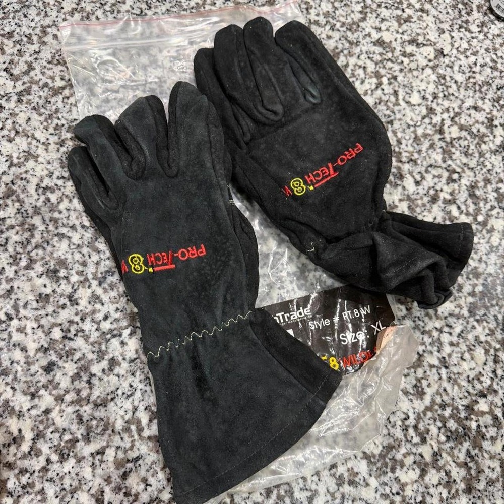 Pro-Tech 8 Wildland Firefighting Gloves Black Suede Leather Size XL NWT
